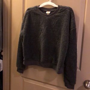 Teddy crop sweatshirt